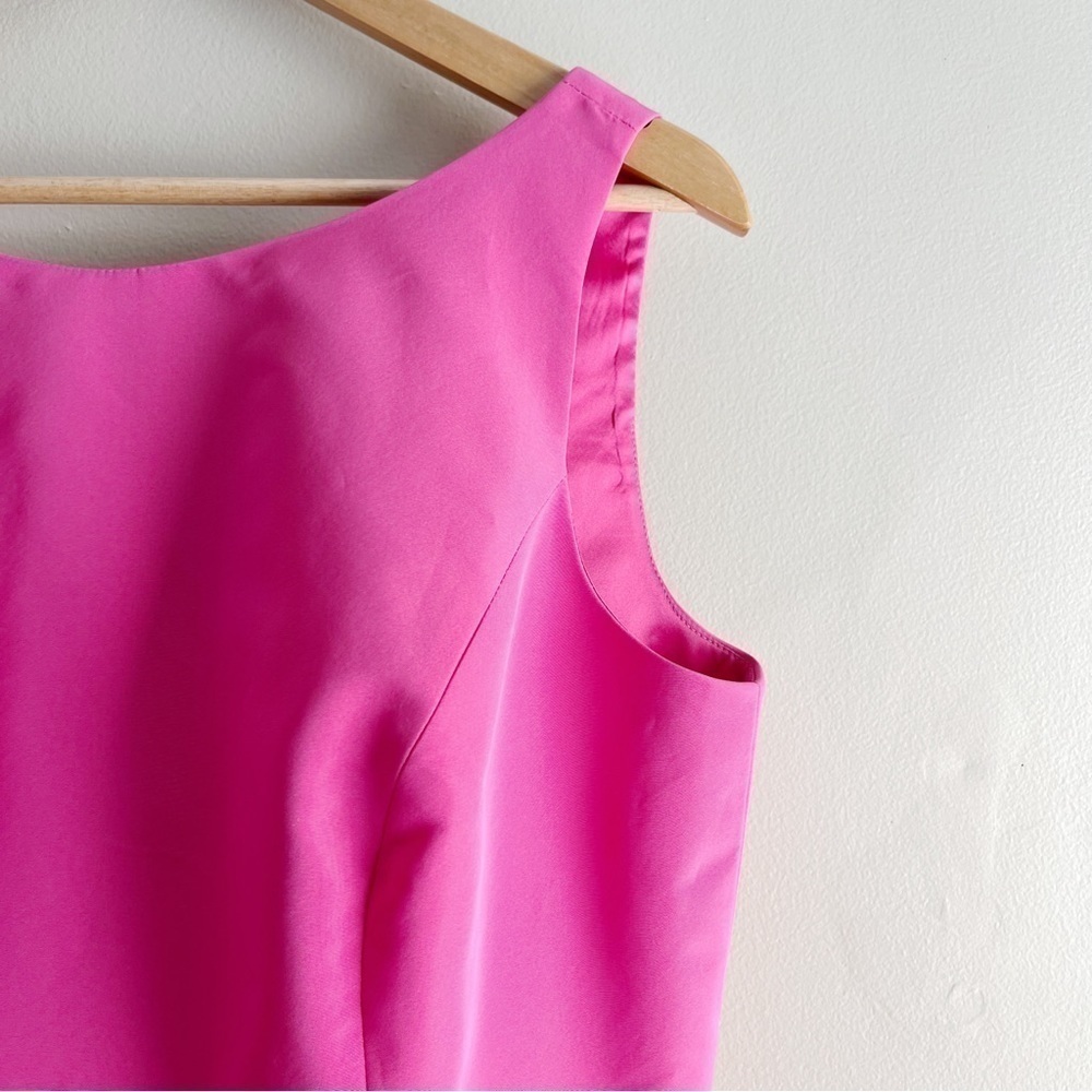 Frascara 100% Silk Fit & Flare Hi-Lo Formal Midi Dress in Magenta Pink, Size‎ 14 - Picture 4 of 12